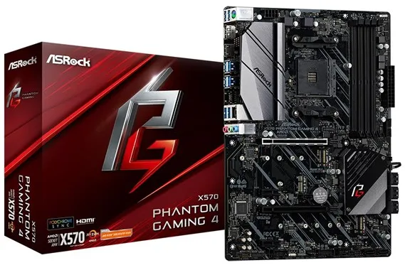 ASRock X570 PHANTOM GAMING 4 Hovedkort - AMD X570 - AMD AM4 socket - DDR4 RAM - ATX