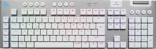 Logitech G915 X LIGHTSPEED - Tactile - 100% - Spilltastatur - Nordisk - Hvit