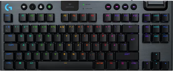 Logitech G915 X LIGHTSPEED TKL - Lineær - 80 % (TKL) - Spilltastatur - Uten numerisk tastatur - Nordisk - Svart
